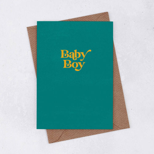 'Baby Boy' Retro Greetings...