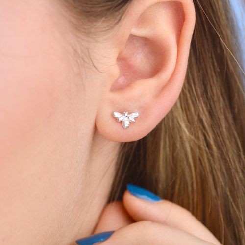 Sterling Silver Bee Stud...