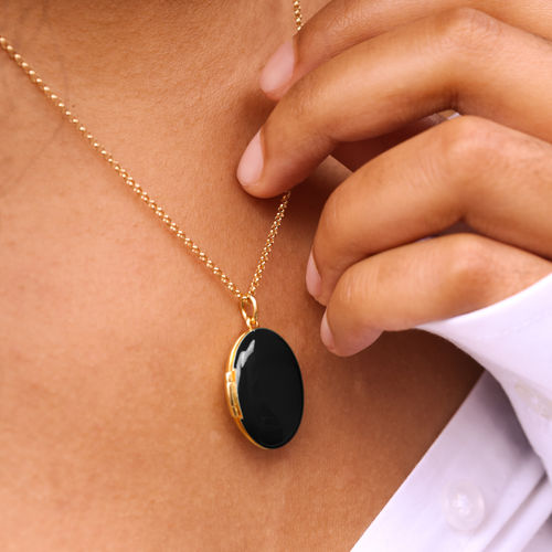 Gold Plated Black Enamel...