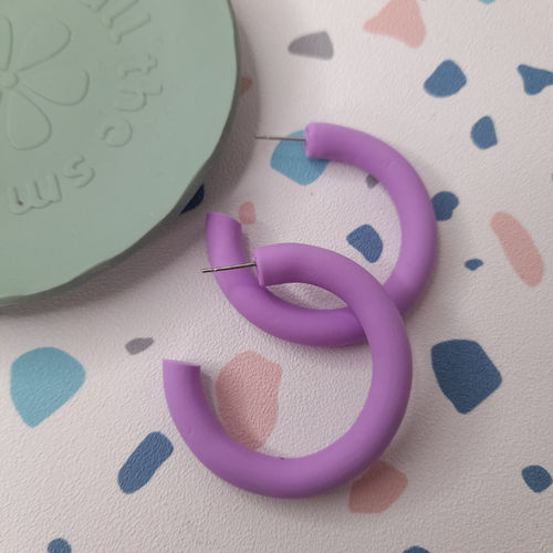 Pastel Polymer Clay Hoop...