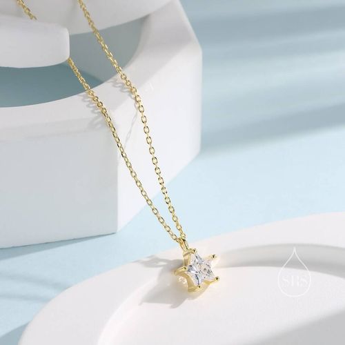 North Star Pendant Necklace In Sterling Silver, Silver | £26.40 ...