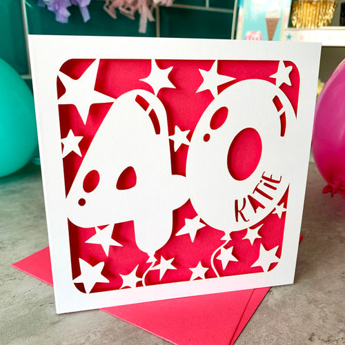 Personalised Balloon 40th Birthday Card