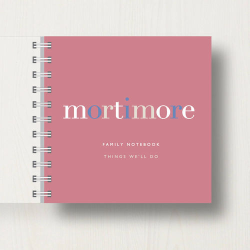 Personalised Family Name Small Notebook