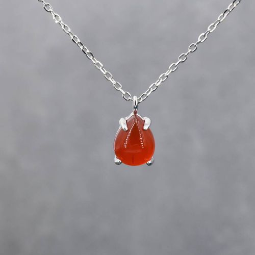 Sterling Silver Genuine Red...