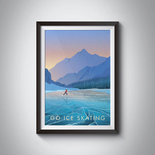 Go Ice Skating Travel Poster...