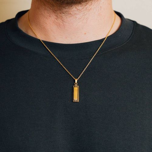 Gold Plated Monolith Pendant...