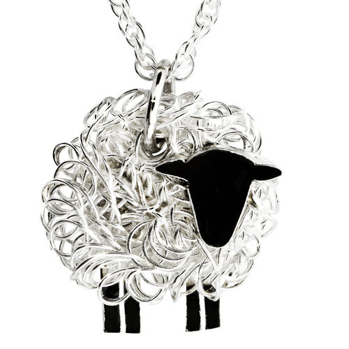 Silver Sheep Pendant And...
