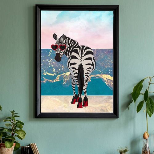 Summer Print Zebra Heart...