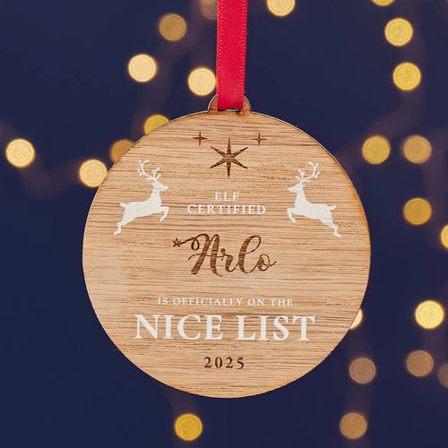 Wooden Personalised Nice List...