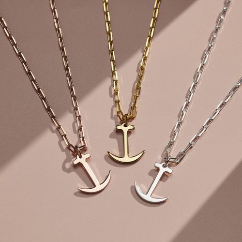 Anchor And Chain Necklace,...