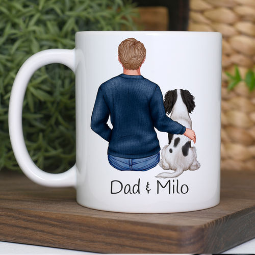 Personalised Man And Dog Mug