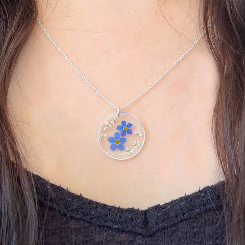 Forget Me Not Flower Necklace