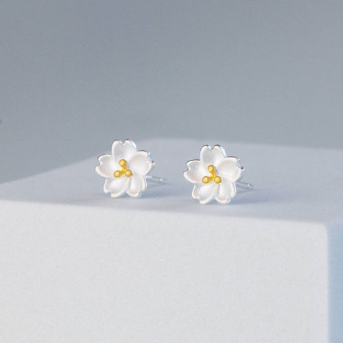 Sterling Silver Sakura Flower...