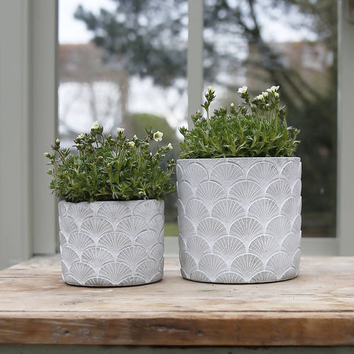 Fan Concrete Plant Pot