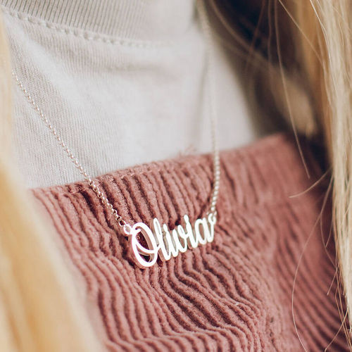 Sterling Silver Cursive Name...