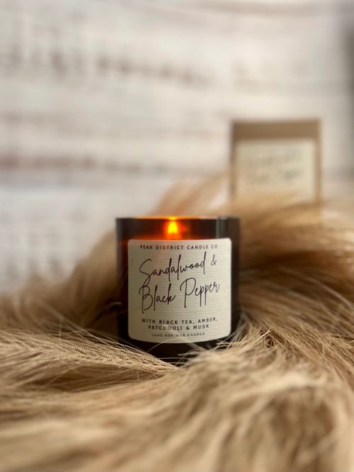 Sandalwood And Black Pepper Concrete Candle Soy Wax | £29.00 | Mirror ...