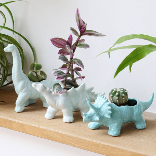 Dinosaur Planter, Green