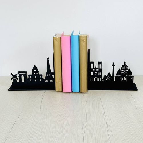 Paris Skyline Modern Bookends