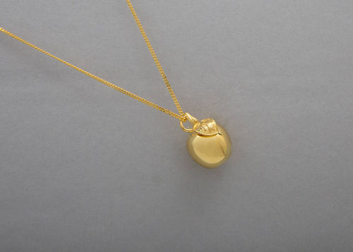 Gold Plated Apple Necklace,...