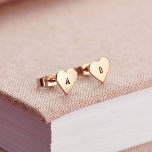 Personalised Mini Heart Stud...