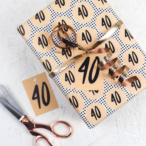 40th Birthday Wrapping Paper