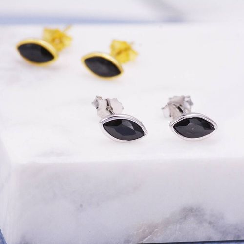 Sterling Silver Black Spinel...