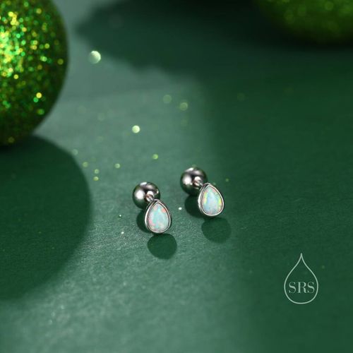 Sterling Silver Tiny Opal...