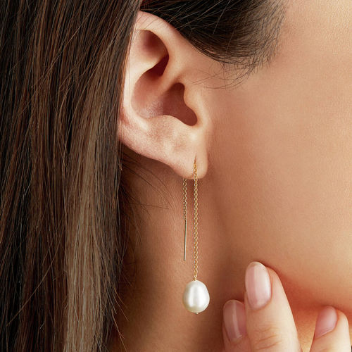 Large Pearl Drop Ear Threader...