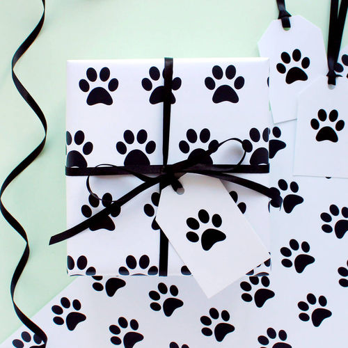 Paw Print Wrapping Paper