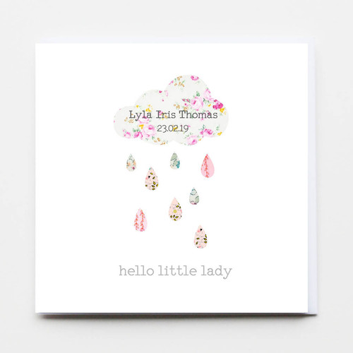 Personalised Baby Cloud Card