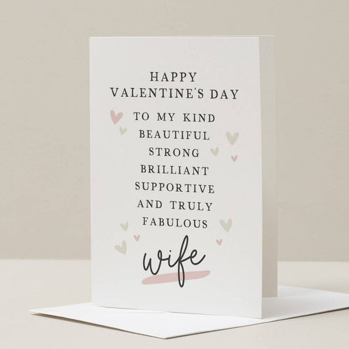 Wife Poem Valentine's Day Card