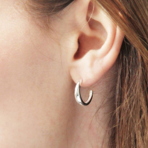 Sterling Silver Polished Hoop...