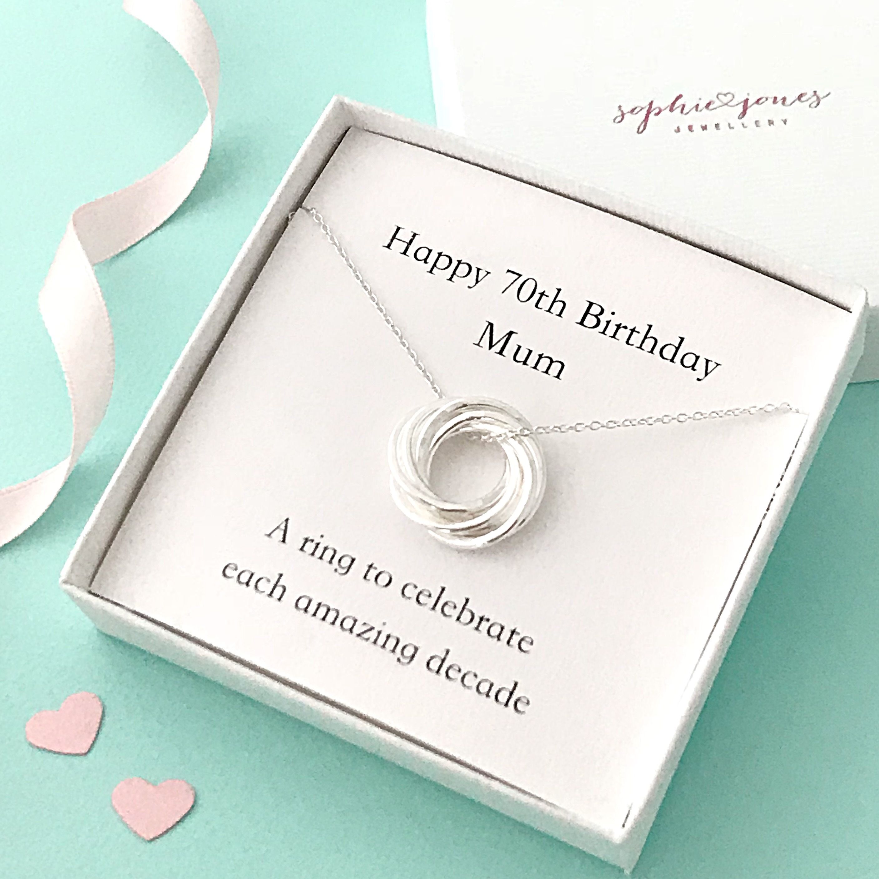 70th Birthday necklace with July birthstone, 70 Birthday gift for mom and  grandma, 7th Anniversary gift for women, Ruby birthstone, July