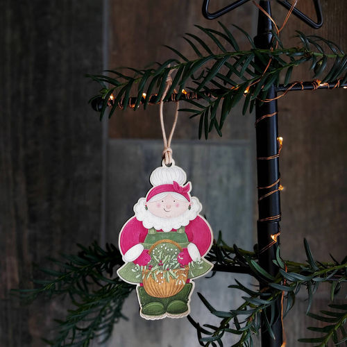 'Gardening Mrs Claus' Wooden...