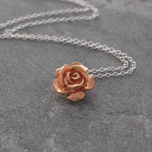 Flower Rose Gold Plated...