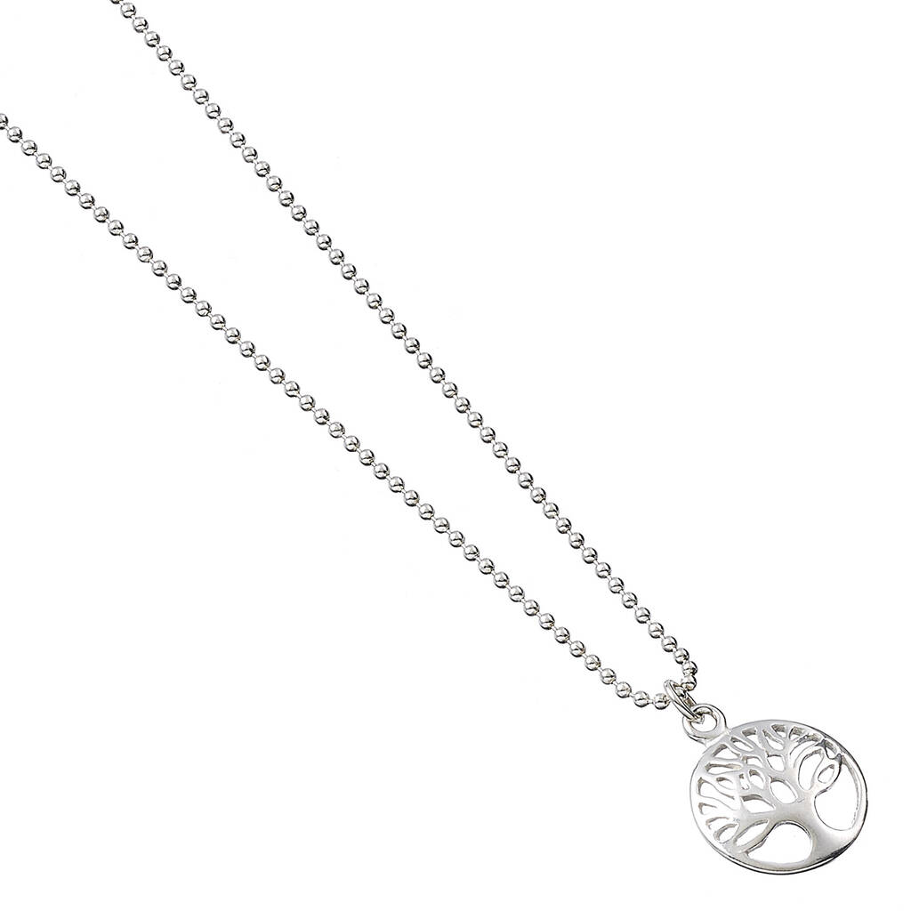 Circle Tree Of Life Sterling Silver Necklace Silver Compare