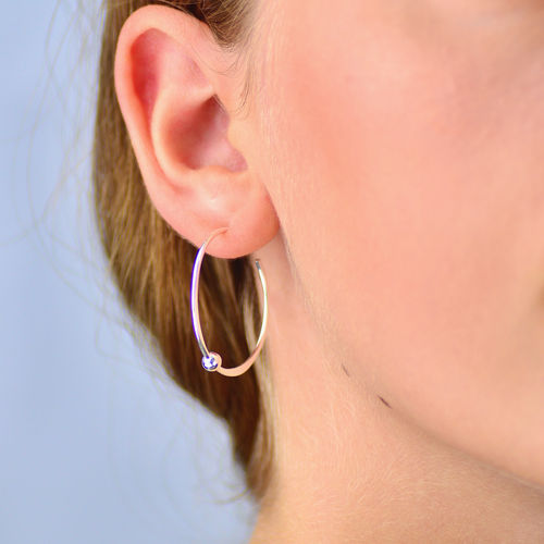 Sterling Silver Large Hoop...