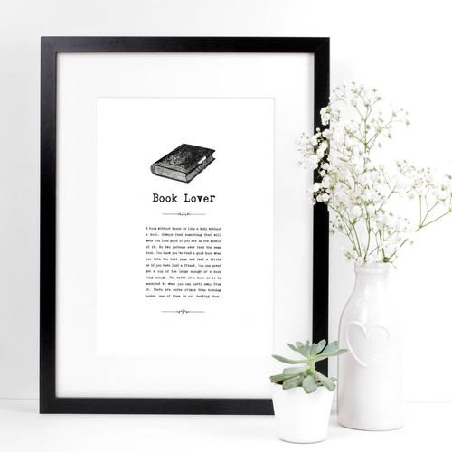 Book Lover Gift Unframed...