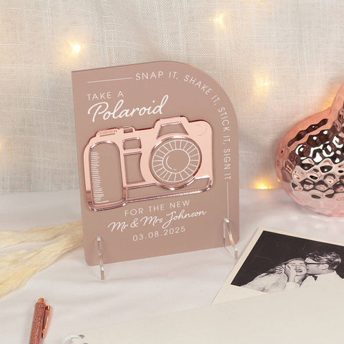 Modern Arch Wedding Camera Photo Guest Book Sign | £14.50 | Mirror Online