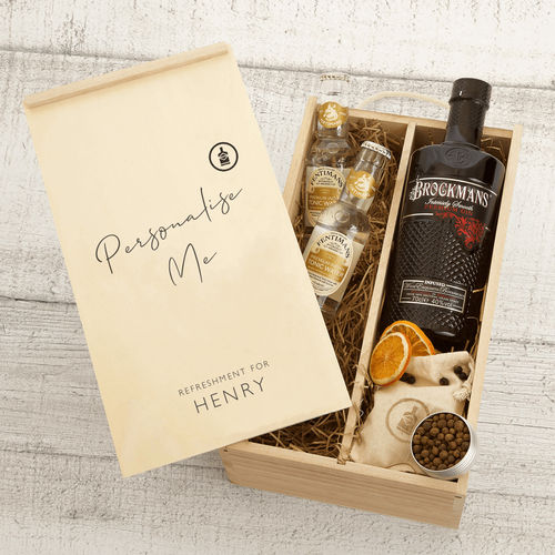 Personalised Brockmans Gin Gift Set With Tonics