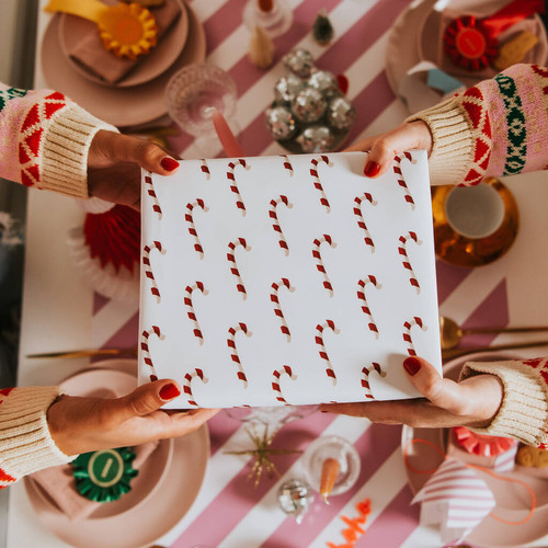 Christmas Candy Cane Luxury Wrapping Paper