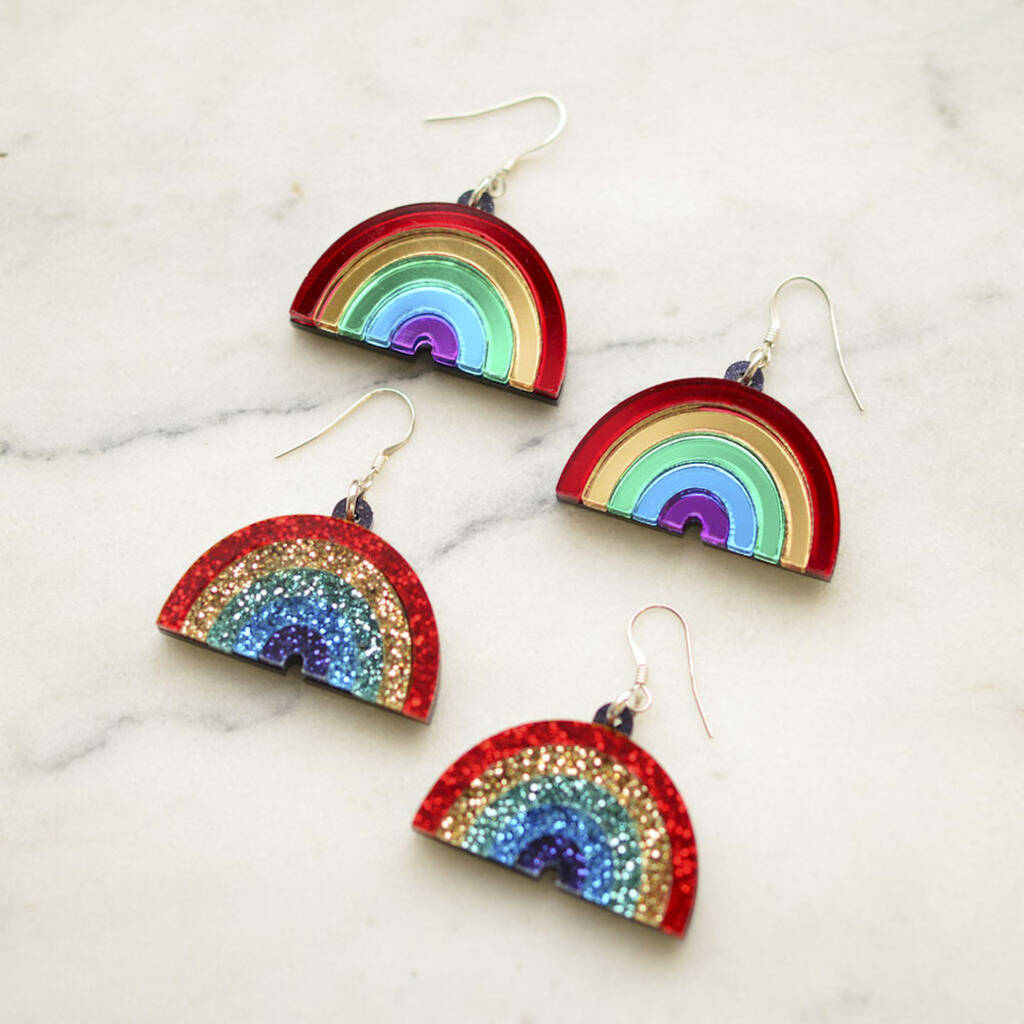Colourful dangle earrings hotsell