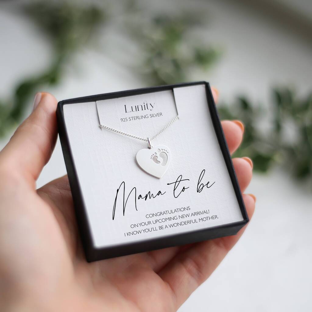 Gift For New Mum New Mummy Gift Pregnancy Gift Expecting Mother Gift From  Baby Bump Pregnancy Gift Baby Feet Necklace To My Mummy Expecting Mother  Gift 925 Sterling Silver Gift