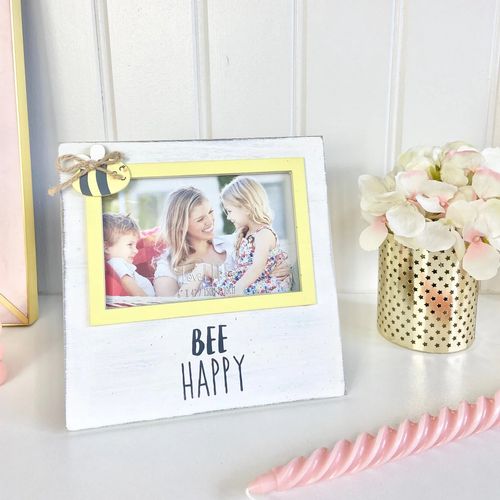 Bee Happy Wooden Photo Frame