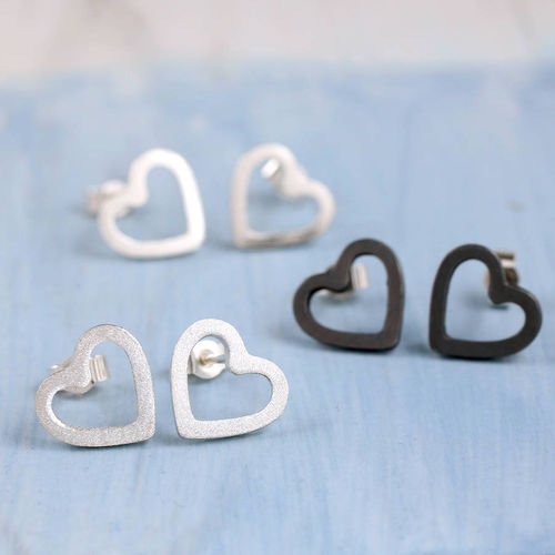 Silver Heart Earrings....