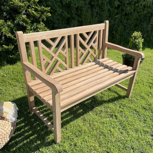 Teak Wooden Bench Two Seater,...