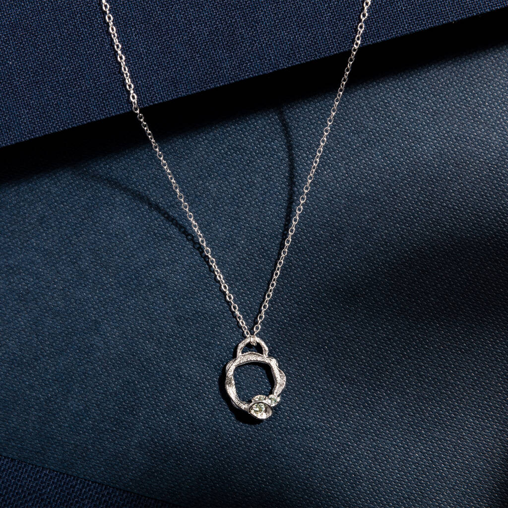 Silver eternity shop necklace