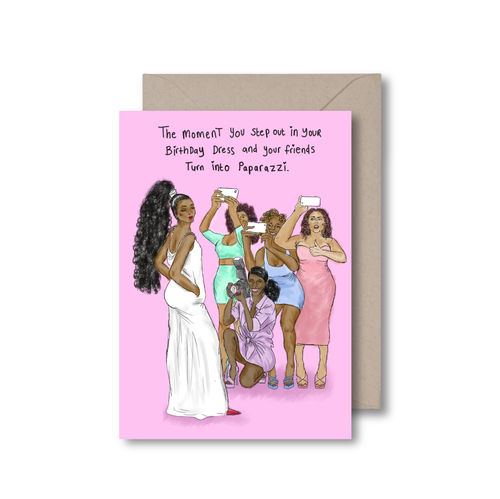 Paparazzi Black Birthday Card