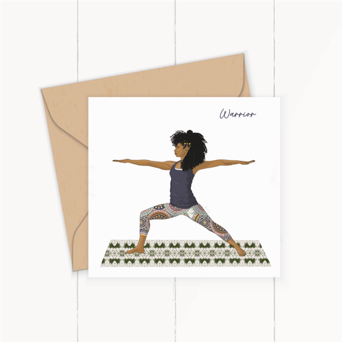 Warrior Pose Greeting Card