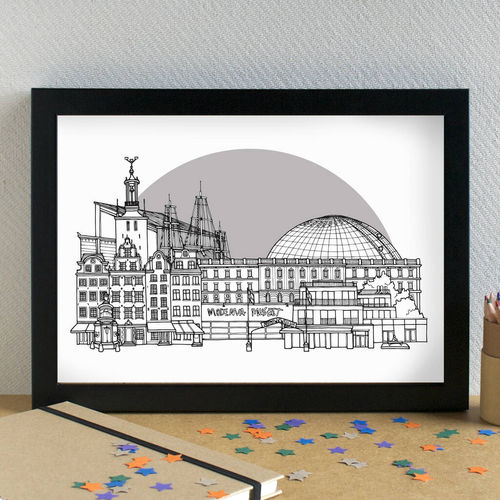 Stockholm Skyline Travel Art...